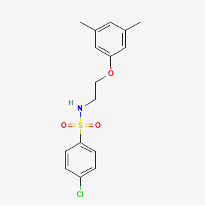 molecular formula C16H18ClNO3S B2652024 4-chloro-N-(2-(3,5-dimethylphenoxy)ethyl)benzenesulfonamide CAS No. 924843-43-6