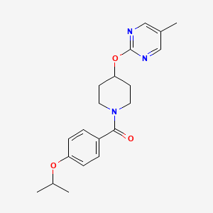 [4-(5-Methylpyrimidin-2-yl)oxypiperidin-1-yl]-(4-propan-2-yloxyphenyl)methanone