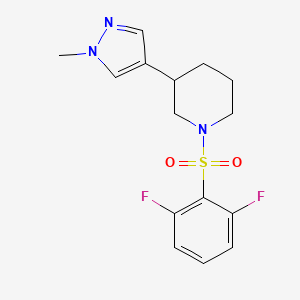 1-(2,6-Difluorophenyl)sulfonyl-3-(1-methylpyrazol-4-yl)piperidine