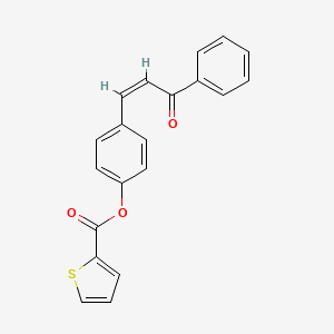 molecular formula C20H14O3S B2652029 4-[(1Z)-3-oxo-3-phenylprop-1-en-1-yl]phenyl thiophene-2-carboxylate CAS No. 331459-76-8