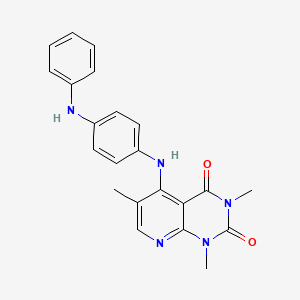 molecular formula C22H21N5O2 B2652031 1,3,6-trimethyl-5-((4-(phenylamino)phenyl)amino)pyrido[2,3-d]pyrimidine-2,4(1H,3H)-dione CAS No. 946305-13-1