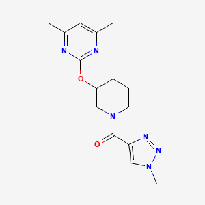 (3-((4,6-dimethylpyrimidin-2-yl)oxy)piperidin-1-yl)(1-methyl-1H-1,2,3-triazol-4-yl)methanone