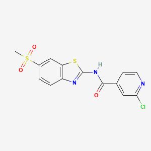 2-chloro-N-(6-methanesulfonyl-1,3-benzothiazol-2-yl)pyridine-4-carboxamide