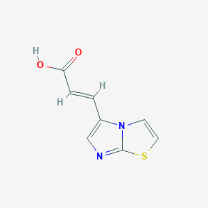 molecular formula C8H6N2O2S B2652034 (E)-3-(咪唑并[2,1-b]噻唑-5-基)丙烯酸 CAS No. 1181324-39-9