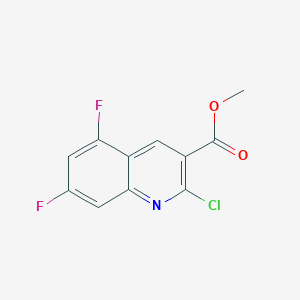 molecular formula C11H6ClF2NO2 B2652036 Methyl 2-chloro-5,7-difluoroquinoline-3-carboxylate CAS No. 2137722-87-1