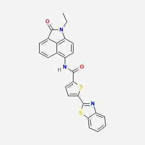 molecular formula C25H17N3O2S2 B2652037 5-(benzo[d]thiazol-2-yl)-N-(1-ethyl-2-oxo-1,2-dihydrobenzo[cd]indol-6-yl)thiophene-2-carboxamide CAS No. 888410-99-9