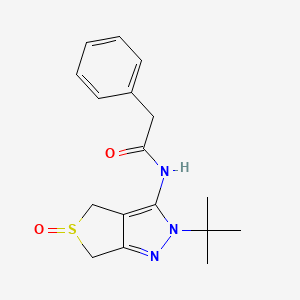 molecular formula C17H21N3O2S B2652044 N-(2-叔丁基-5-氧代-4,6-二氢噻吩并[3,4-c]吡唑-3-基)-2-苯基乙酰胺 CAS No. 1007194-25-3