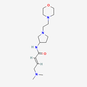 (E)-4-(Dimethylamino)-N-[1-(2-morpholin-4-ylethyl)pyrrolidin-3-yl]but-2-enamide