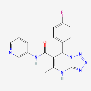 molecular formula C17H14FN7O B2652061 7-(4-氟苯基)-5-甲基-N-(吡啶-3-基)-4,7-二氢四唑并[1,5-a]嘧啶-6-甲酰胺 CAS No. 452089-08-6