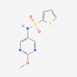 molecular formula C9H9N3O3S2 B2652062 N-(2-甲氧基嘧啶-5-基)噻吩-2-磺酰胺 CAS No. 1421444-78-1