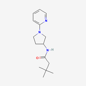 molecular formula C15H23N3O B2652070 3,3-dimethyl-N-(1-(pyridin-2-yl)pyrrolidin-3-yl)butanamide CAS No. 1795358-97-2