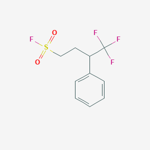 molecular formula C10H10F4O2S B2652073 4,4,4-三氟-3-苯基丁烷-1-磺酰氟 CAS No. 2305253-82-9