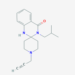 molecular formula C19H25N3O B2652075 3'-(2-methylpropyl)-1-(prop-2-yn-1-yl)-3',4'-dihydro-1'H-spiro[piperidine-4,2'-quinazoline]-4'-one CAS No. 1333528-69-0