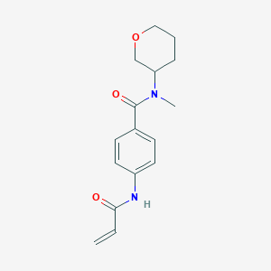 molecular formula C16H20N2O3 B2652079 N-Methyl-N-(oxan-3-yl)-4-(prop-2-enoylamino)benzamide CAS No. 2197572-13-5