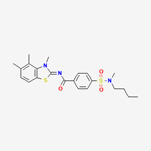 (Z)-4-(N-butyl-N-methylsulfamoyl)-N-(3,4,5-trimethylbenzo[d]thiazol-2(3H)-ylidene)benzamide
