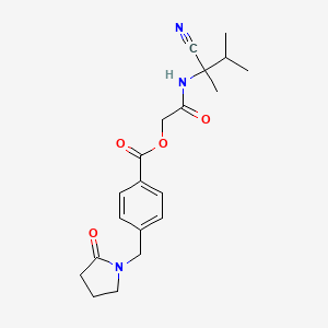 [(1-Cyano-1,2-dimethylpropyl)carbamoyl]methyl 4-[(2-oxopyrrolidin-1-yl)methyl]benzoate