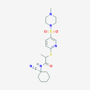 N-(1-cyanocyclohexyl)-2-({5-[(4-methylpiperazin-1-yl)sulfonyl]pyridin-2-yl}sulfanyl)propanamide