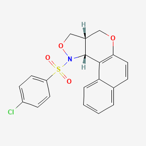 1-[(4-chlorophenyl)sulfonyl]-1,3a,4,11c-tetrahydro-3H-benzo[5,6]chromeno[4,3-c]isoxazole