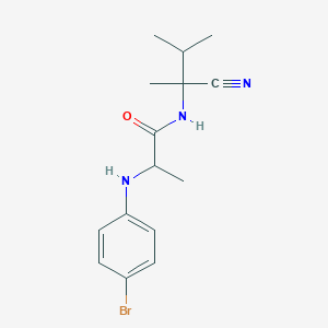 2-(4-Bromoanilino)-N-(2-cyano-3-methylbutan-2-yl)propanamide