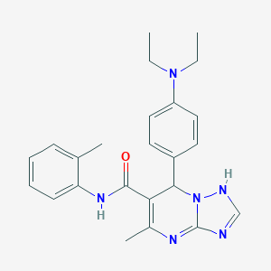 molecular formula C24H28N6O B265211 7-[4-(diethylamino)phenyl]-5-methyl-N-(2-methylphenyl)-1,7-dihydro-[1,2,4]triazolo[1,5-a]pyrimidine-6-carboxamide 