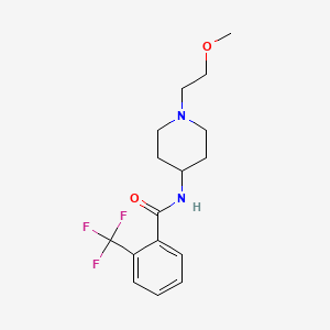 molecular formula C16H21F3N2O2 B2652110 N-(1-(2-methoxyethyl)piperidin-4-yl)-2-(trifluoromethyl)benzamide CAS No. 1421510-16-8