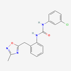 molecular formula C17H15ClN4O2 B2652111 1-(3-Chlorophenyl)-3-(2-((3-methyl-1,2,4-oxadiazol-5-yl)methyl)phenyl)urea CAS No. 1448069-26-8