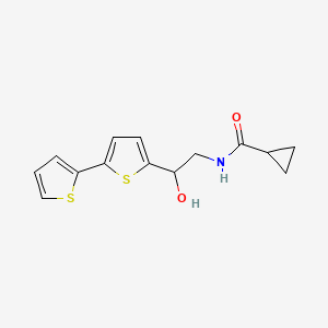 N-(2-{[2,2'-bithiophene]-5-yl}-2-hydroxyethyl)cyclopropanecarboxamide