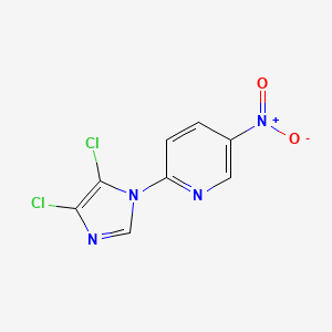 molecular formula C8H4Cl2N4O2 B2652122 2-(4,5-dichloro-1H-imidazol-1-yl)-5-nitropyridine CAS No. 1219550-27-2