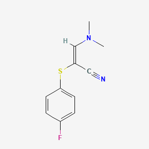 3-(Dimethylamino)-2-[(4-fluorophenyl)sulfanyl]prop-2-enenitrile