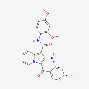 2-amino-3-(4-chlorobenzoyl)-N-(2,4-dimethoxyphenyl)indolizine-1-carboxamide