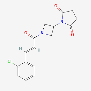 (E)-1-(1-(3-(2-chlorophenyl)acryloyl)azetidin-3-yl)pyrrolidine-2,5-dione