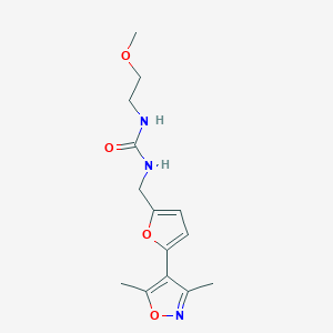 molecular formula C14H19N3O4 B2652135 1-[[5-(3,5-Dimethyl-1,2-oxazol-4-yl)furan-2-yl]methyl]-3-(2-methoxyethyl)urea CAS No. 2415552-88-2