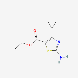 molecular formula C9H12N2O2S B2652137 2-氨基-4-环丙基-1,3-噻唑-5-羧酸乙酯 CAS No. 1205561-31-4