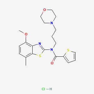 N-(4-methoxy-7-methylbenzo[d]thiazol-2-yl)-N-(3-morpholinopropyl)thiophene-2-carboxamide hydrochloride
