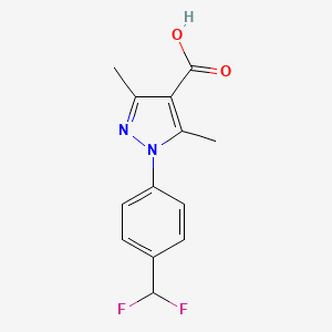 1-[4-(Difluoromethyl)phenyl]-3,5-dimethylpyrazole-4-carboxylic acid