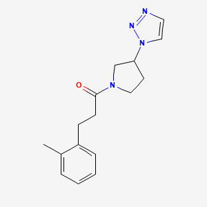 1-(3-(1H-1,2,3-triazol-1-yl)pyrrolidin-1-yl)-3-(o-tolyl)propan-1-one