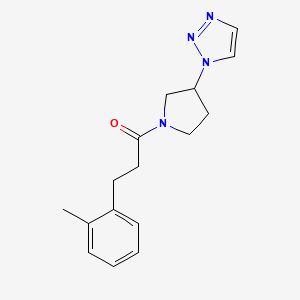 molecular formula C16H20N4O B2652151 1-(3-(1H-1,2,3-triazol-1-yl)pyrrolidin-1-yl)-3-(o-tolyl)propan-1-one CAS No. 2199789-47-2