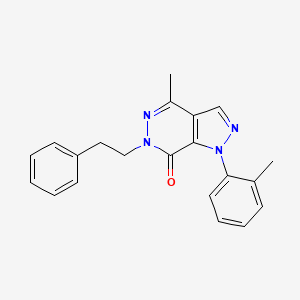 4-methyl-6-phenethyl-1-(o-tolyl)-1H-pyrazolo[3,4-d]pyridazin-7(6H)-one