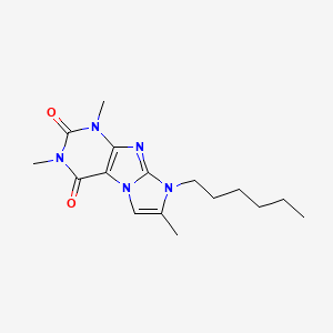 8-hexyl-1,3,7-trimethyl-1H-imidazo[2,1-f]purine-2,4(3H,8H)-dione