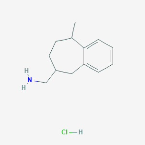 molecular formula C13H20ClN B2652167 (9-Methyl-6,7,8,9-tetrahydro-5H-benzo[7]annulen-6-yl)methanamine;hydrochloride CAS No. 2344677-89-8