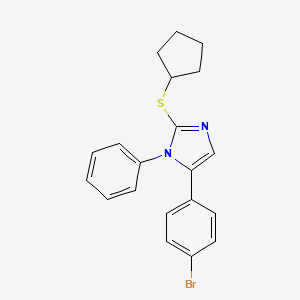 5-(4-bromophenyl)-2-(cyclopentylthio)-1-phenyl-1H-imidazole