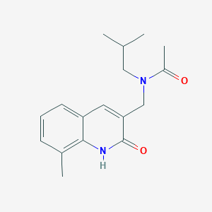 molecular formula C17H22N2O2 B265217 N-[(2-hydroxy-8-methyl-3-quinolinyl)methyl]-N-isobutylacetamide 