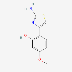 molecular formula C10H10N2O2S B2652170 2-(2-Amino-1,3-thiazol-4-yl)-5-methoxyphenol CAS No. 199602-28-3