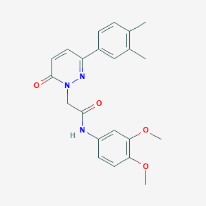 molecular formula C22H23N3O4 B2652173 N-(3,4-dimethoxyphenyl)-2-[3-(3,4-dimethylphenyl)-6-oxopyridazin-1-yl]acetamide CAS No. 923083-95-8