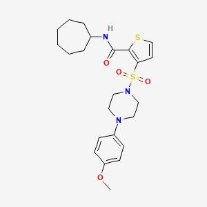 N-cycloheptyl-3-{[4-(4-methoxyphenyl)piperazin-1-yl]sulfonyl}thiophene-2-carboxamide