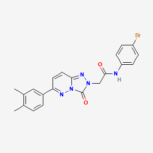 molecular formula C21H18BrN5O2 B2652186 N-环丙基-4-{[1-(2-呋喃甲酰基)哌啶-4-基]甲氧基}苯甲酰胺 CAS No. 1185160-90-0