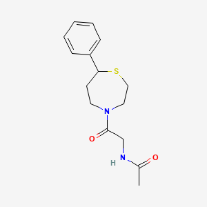 molecular formula C15H20N2O2S B2652193 N-(2-oxo-2-(7-phenyl-1,4-thiazepan-4-yl)ethyl)acetamide CAS No. 1797369-02-8