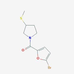 molecular formula C10H12BrNO2S B2652199 (5-溴呋喃-2-基)(3-(甲硫基)吡咯烷-1-基)甲酮 CAS No. 1858897-49-0