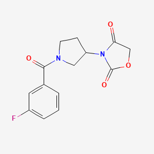 3-(1-(3-Fluorobenzoyl)pyrrolidin-3-yl)oxazolidine-2,4-dione