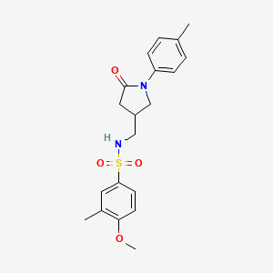4-methoxy-3-methyl-N-((5-oxo-1-(p-tolyl)pyrrolidin-3-yl)methyl)benzenesulfonamide